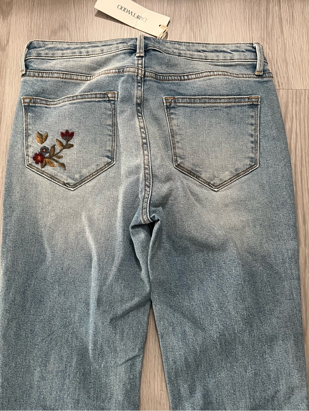DRIFTWOOD Denim Free People Farrah Embroidered Flare Midrise Jeans Size 26 - Picture 4 of 9